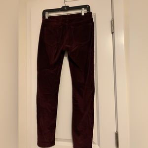 Banana Republic Burgundy velvet jeans